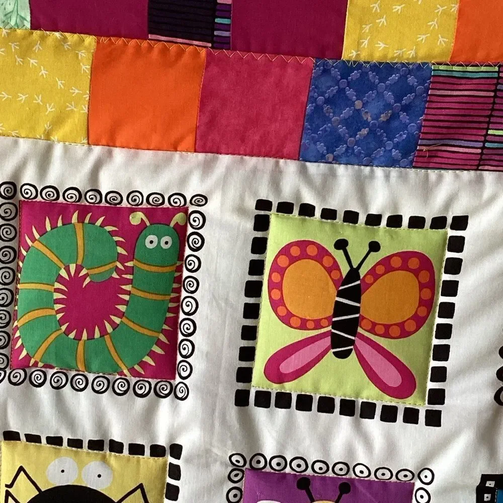 NWT. Girls Love Bugs Too! Hand Crafted Children’s Quilt